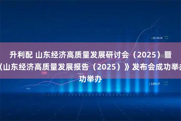 升利配 山东经济高质量发展研讨会（2025）暨《山东经济高质量发展报告（2025）》发布会成功举办